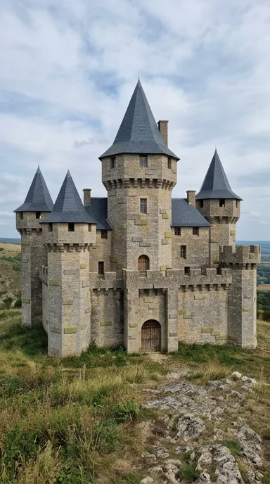 Le parent prend en photo le château visité ce week-end